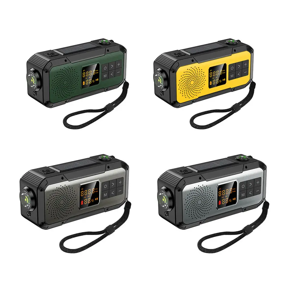 Small Emergency Hand Crank Solar Radio with Waterproof AM FM NOAA Weather Radio with Flashlight Reading Lampand SOS