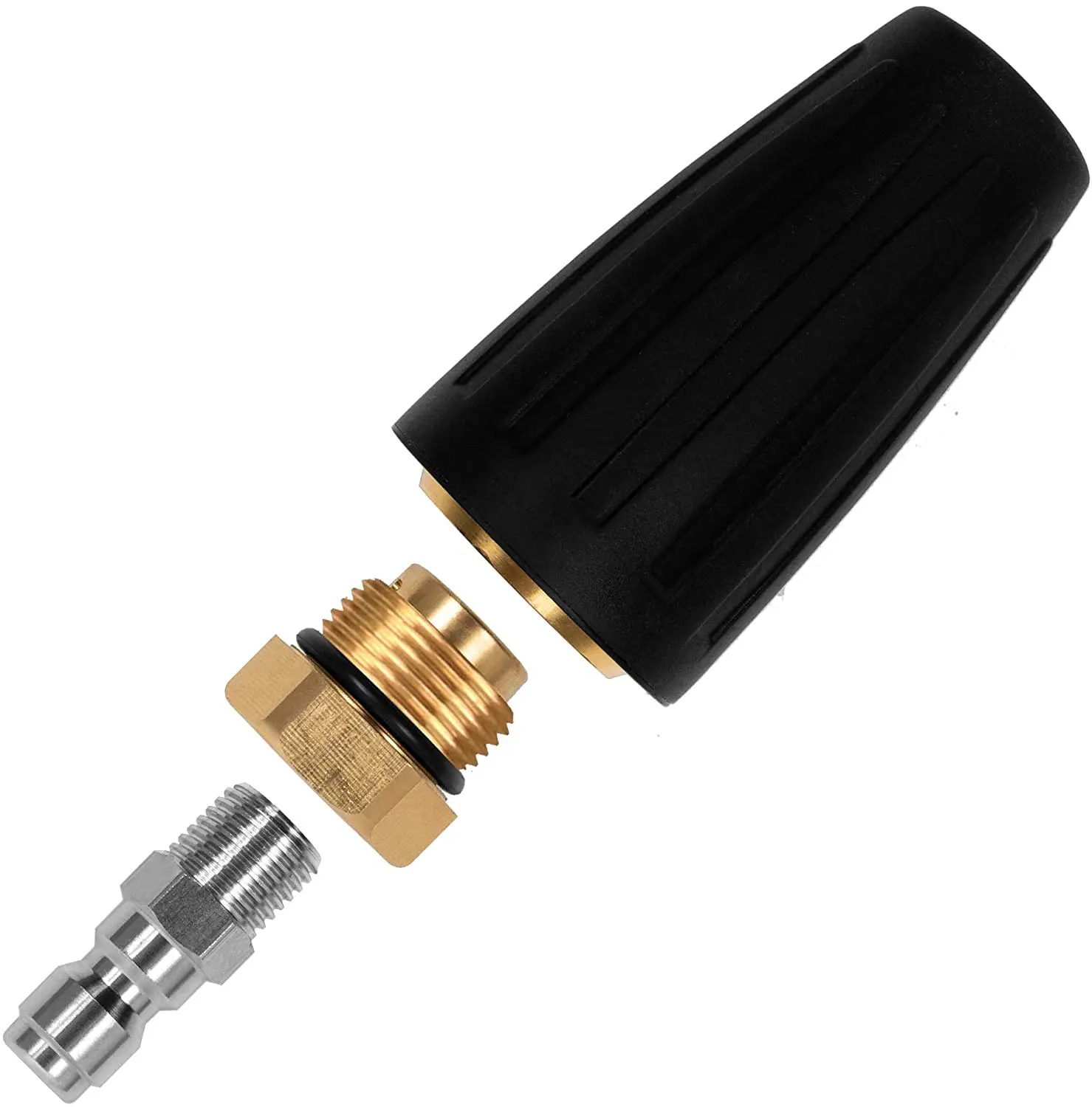 Turbo Nozzle 1/4" Quick Connect Plug 3600 PSI Pressure Washer Accessory Rotating Jetter Nozzle
