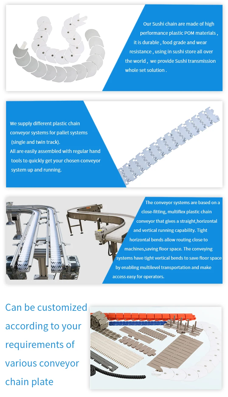 Professional heat resistant good price chain conveyor custom white 