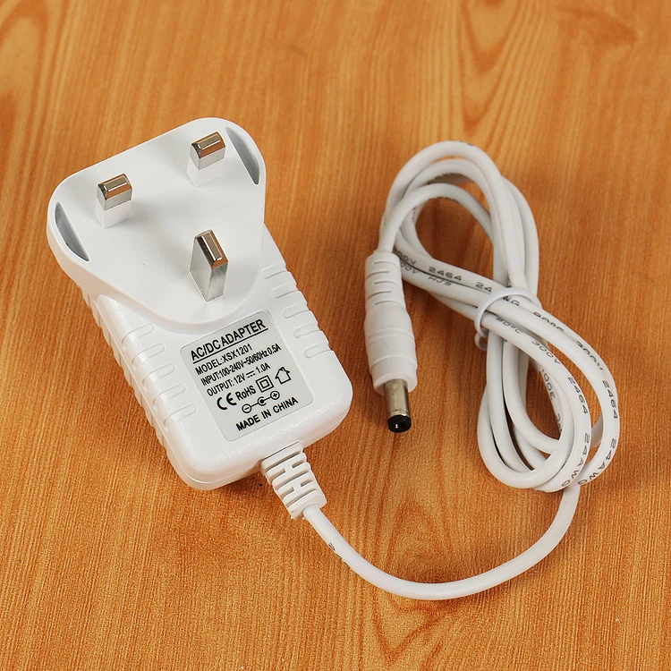 12V1A uk адаптер питания 12 В соответствии с 303 контроль переключатель Белый 5В 9В 12В 24V0.5A 1A 2A переходник белого