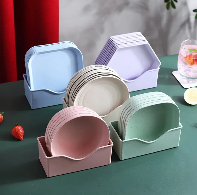 Plastic Dishware Tray Storage Container