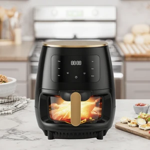 Smart 6L 8L 10L Square Plastic Electric Cooker Oven No Oil Digital Air Fryer with LCD Display for Household Use