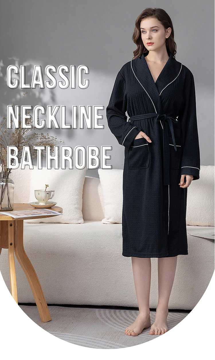 Nantex Custom Waffle Luxury Thin Soft House Bath Robe Waffle Hotel