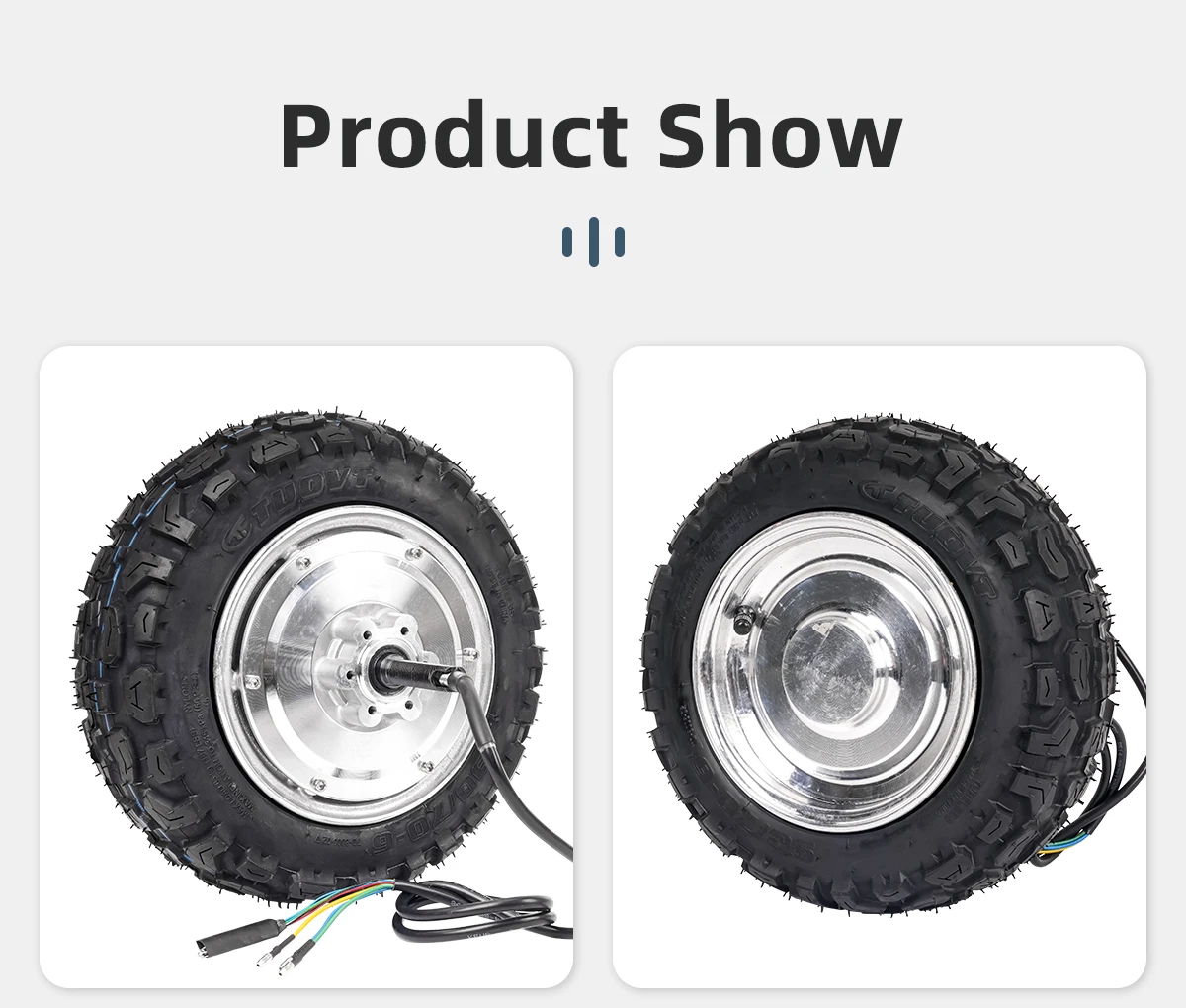 10 Inch 48V 500W 800w 1000w 100N.M 150N.m Low Speed 7-10km/h Electric BLDC Wheel Geared Hub Motor for Agricultural Vehicles