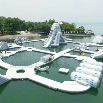 Air-tight Water Park inflatable Floating Aqua Park Obstacle Challenge in Lake Ocean
