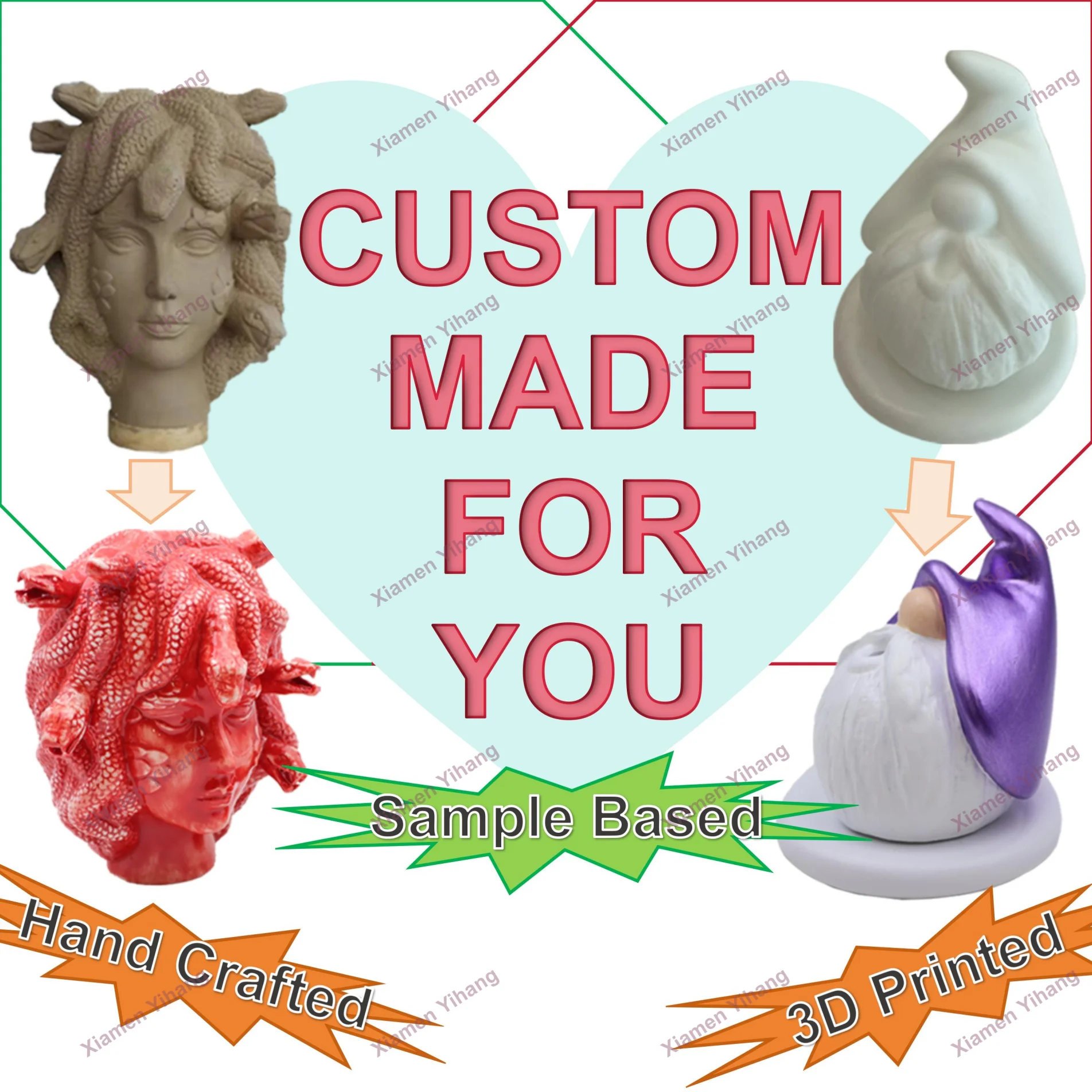 Handmade Custom Decal Heart Design Embossed Agave Pattern Glazed pink Ceramic Empty Liquor Decanter Tequila Whisky Wine Bottle