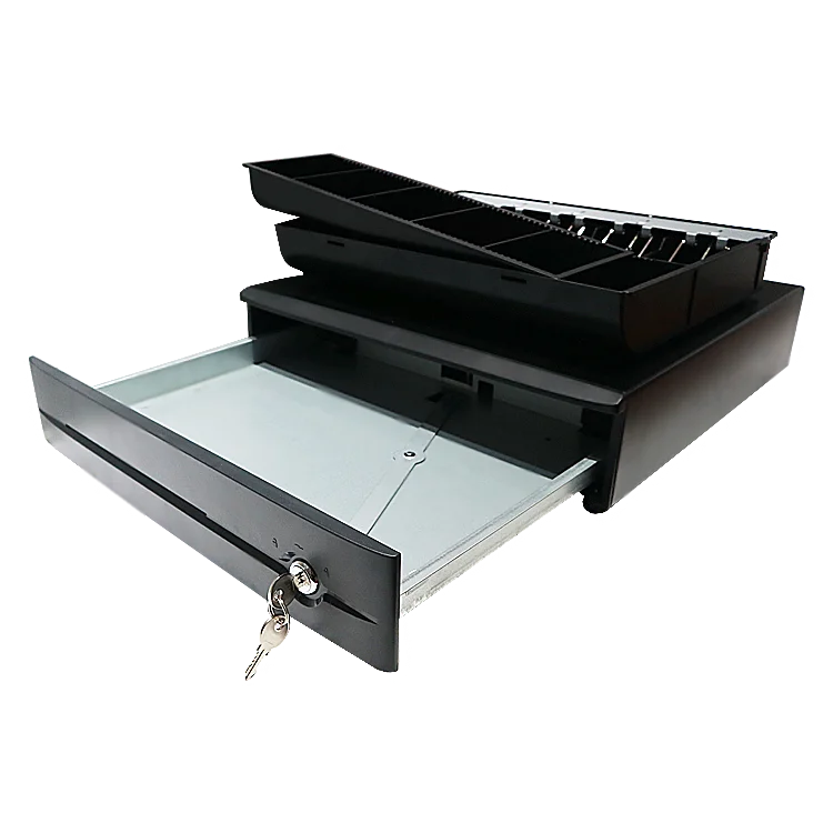 Maken Metal Rj11 Cash Register Adjustable 4/5 Bills 5/8 Coins Cash