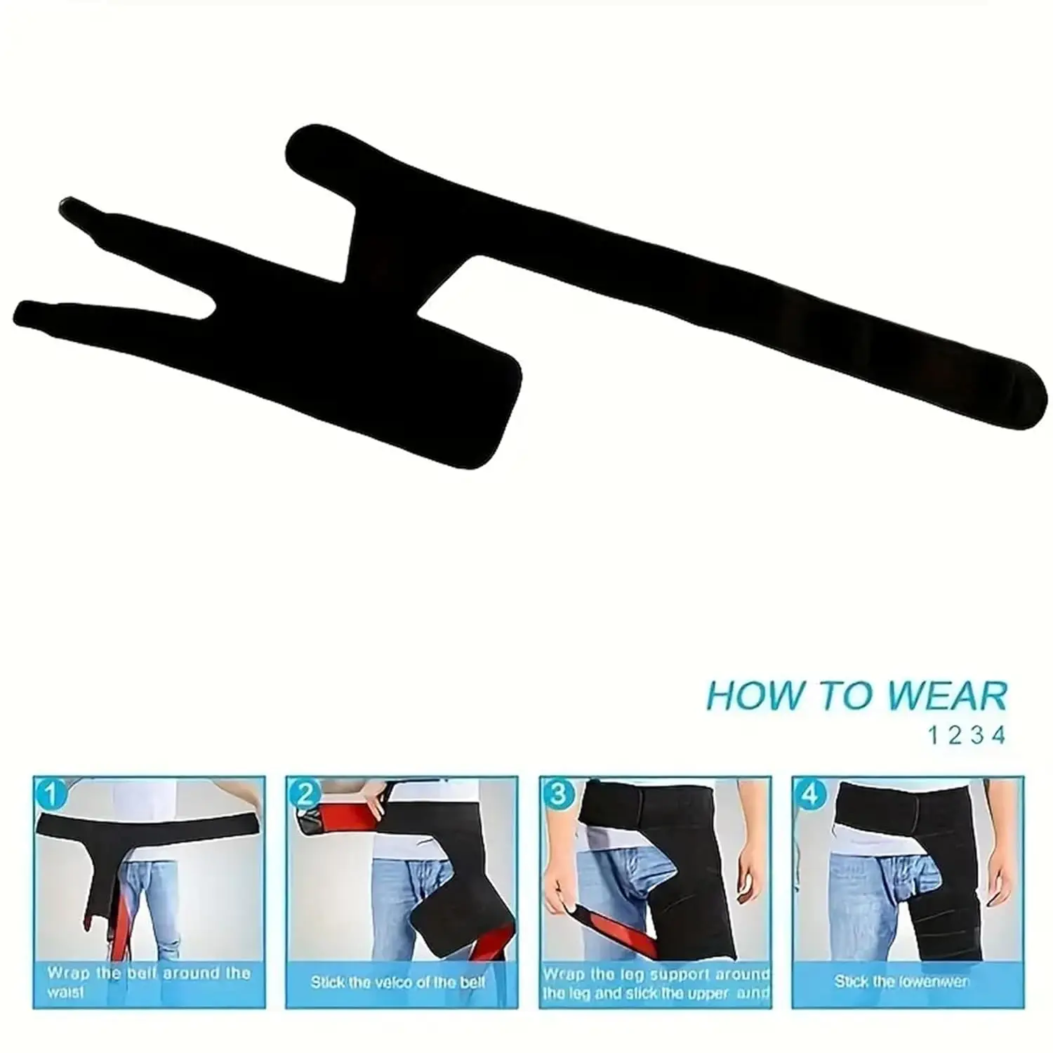 Hip Brace For Sciatica Pain Relief, Compression Support Wrap For Sciatic Nerve, Thigh Pulls,Groin Injury,Sacroiliac Joint Support Stabilizer For Men, Women - Pick Your Plum