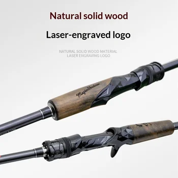 Demon Hunter Magic Shadow ML Luya Rod Spinning Wheel Water Drop Set Carbon Far-cast Bass Cow-mouth Fishing Rod 0.6kg 2-Piece – Soft Lure – view 4