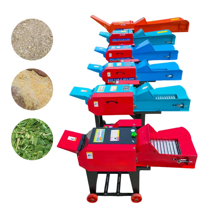 Low Consumption Feed Processing Hay Straw Shredder Corn Stalk Grinder Grass Crusher Cutting Fodder Chopper Chaff Cutter Machine