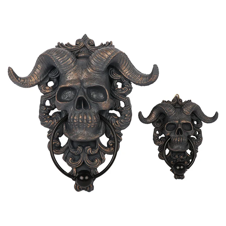 Resin Sculpture Head Prop Outdoor Skeleton Decoration Horror Theme Event Halloween Decoration