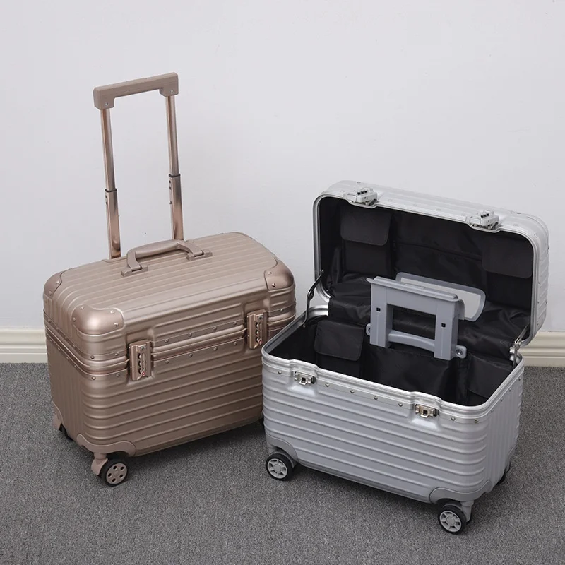 Flip-top Photography Equipment Suitcase TSA Password Lock Spinner Casters Durable ABS Material Carry-on Size for Business