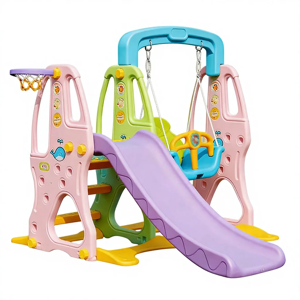 Feelkids Plastic Playground Equipment Mini Family Games Set with Kids Slide for Indoor/Outdoor Use in Garden Home & City Park manufacture