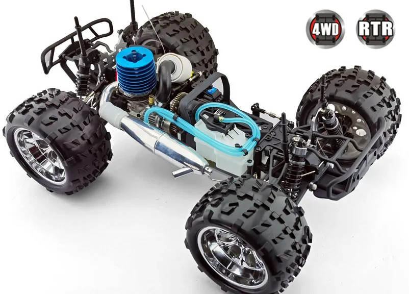 Lehoo HSP 94762 2.4G 1/8 Scale 4WD Nitro RC Monster Truck RTR High Remote Control Gas Power Car Kids Includes Assembly Racing