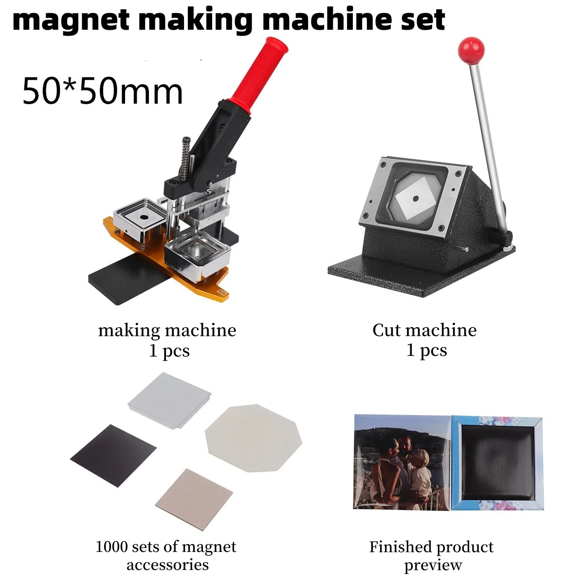 50x50 Fridge Magnet Consumables Magnet Making Machine 63.5x63.5mm 80x53mm 65x90mm