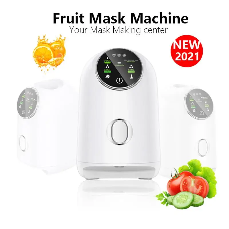 
 2021 Trending 2 In 1 Home Made Automic Facial Treatment Machine Beauty Tools Natural Fruit Vegetable Face Mask Maker Machine  