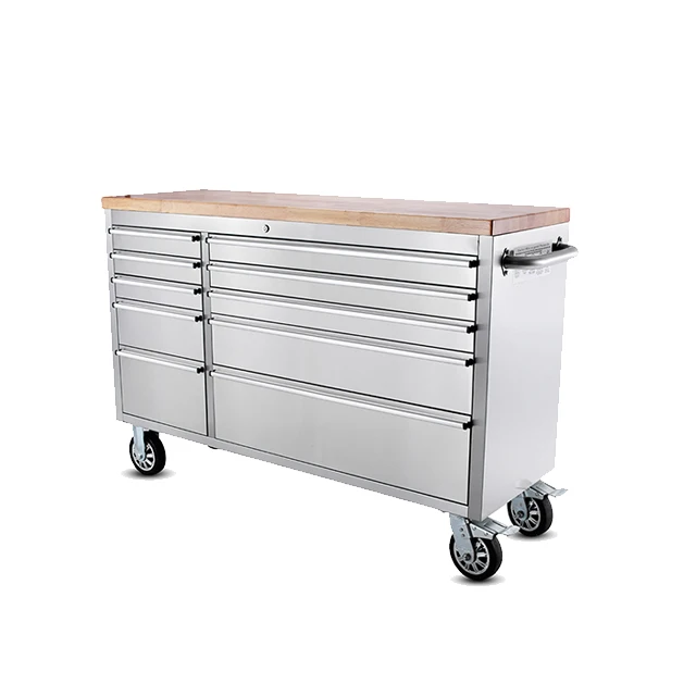 Hyxion New Style Tool Box Cabinet Garage Series Storage Combination Tools Cabinet Workbench Rolling Tool Boxes Stainless Steel