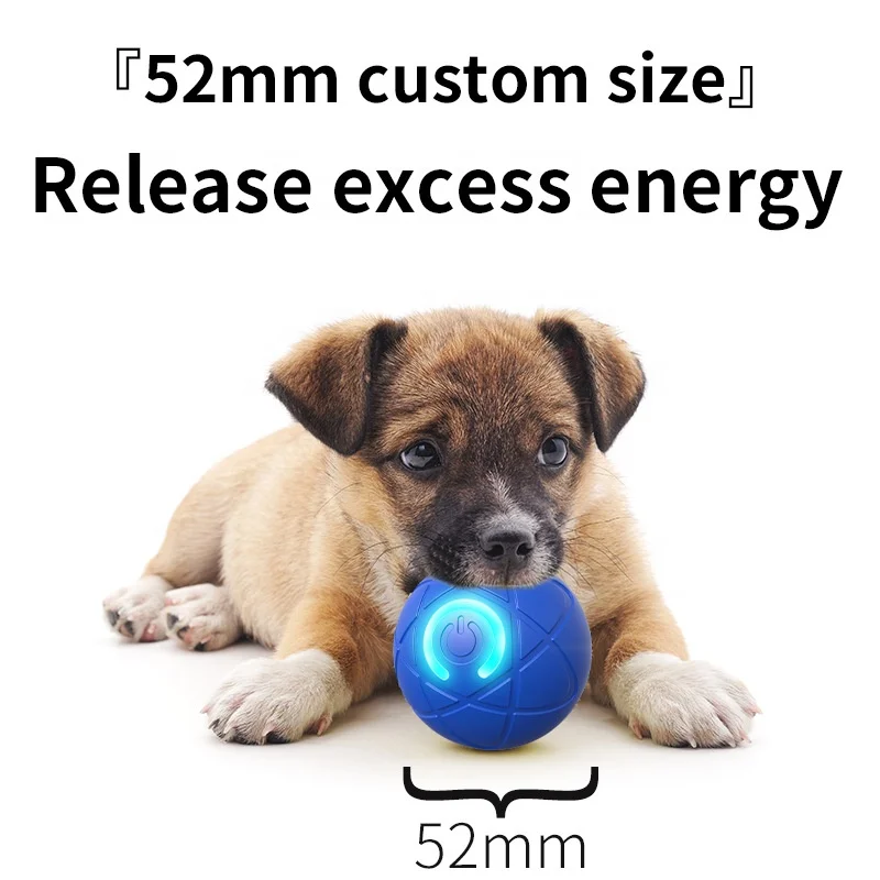 Small Smart Rolling Bouncy Jumping Dog Ball Toy Funny Electronic Balls TPR PC Interactive Modern Pet Puppy Toy Box Automatic