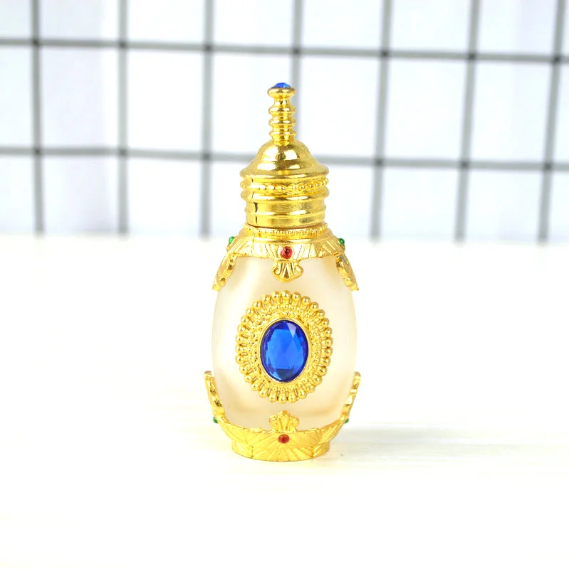 ガラス棒付き15mlオイルボトルメタル香水瓶ドバイのホットセール香水瓶