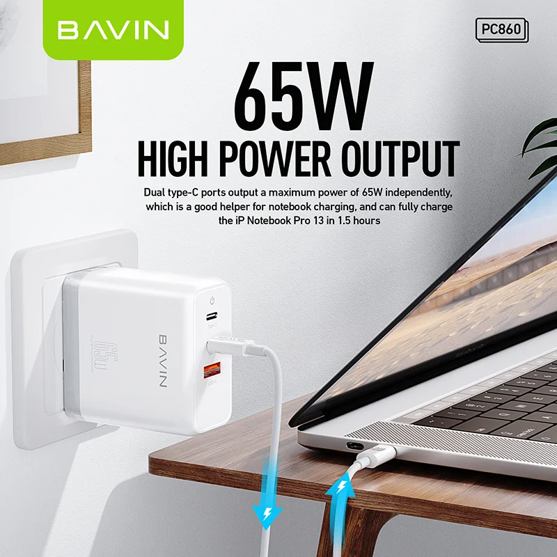 BAVIN 65W PD Portable Charger Fast, Safe, and Versatile
