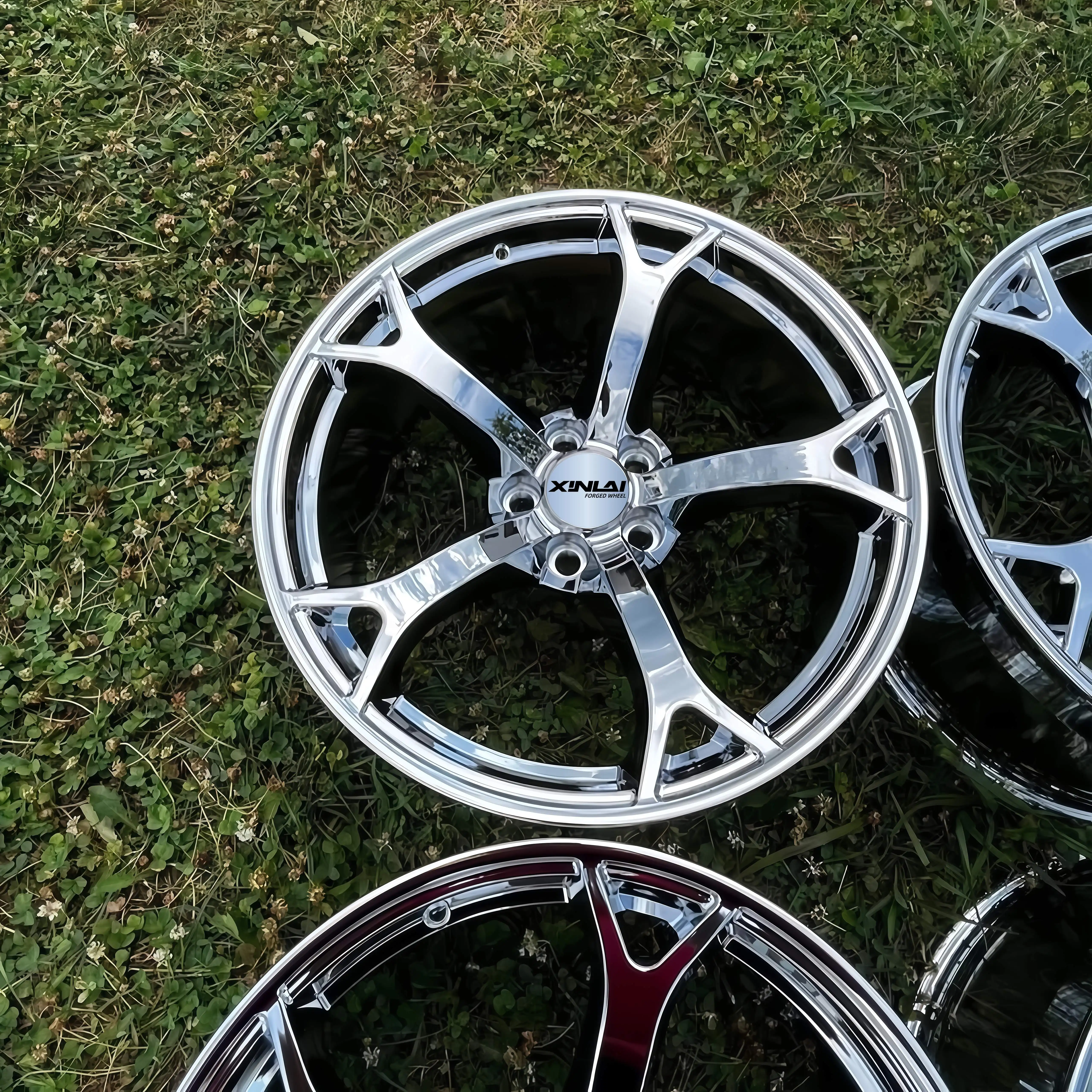 Chrome Gloss Silver Forged Wheels Concave Design 19 Rims Silver Chrome Nismo V1 Wheels G37 Q50 Forged Rims - Image 5