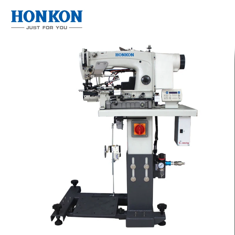 High Quality Automatic Pneumatic Bottom Hemming Machine Suitable for Different Kind of Fabric Max Thickness 10mm    HK63900D