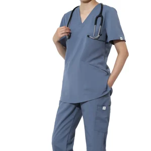 Factory Rayon Spandex  Female Medical Scrubs Sets Wholesale Manufacture Uniform for Women Soft Fabric Nurse Scrubs for Women