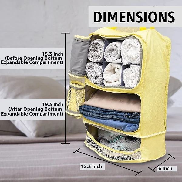 Travel Hanging Portable Luggage Suitcase Carry on Closet Shelving Organizer  Hanging Closet Organizer