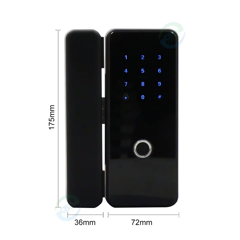 Office Glass Door Lock Smart Tuya App Wifi Remote Unlock Digital ...