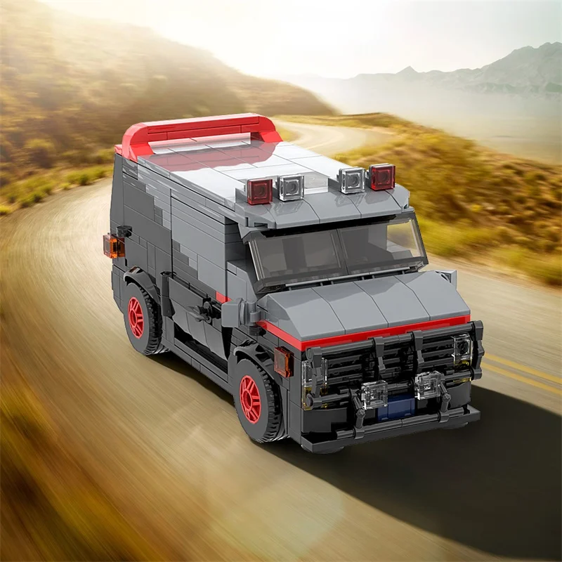 GoldMoc Van Retro Simulation Car Model Educational Bricks Vehicles Toy Building Blocks Set