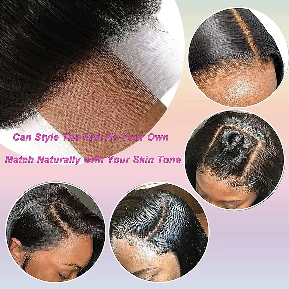 4x4 Transparent HD Lace Frontal Closure Straight Water Wave Kinky Curly Lace Closure_voghion.com