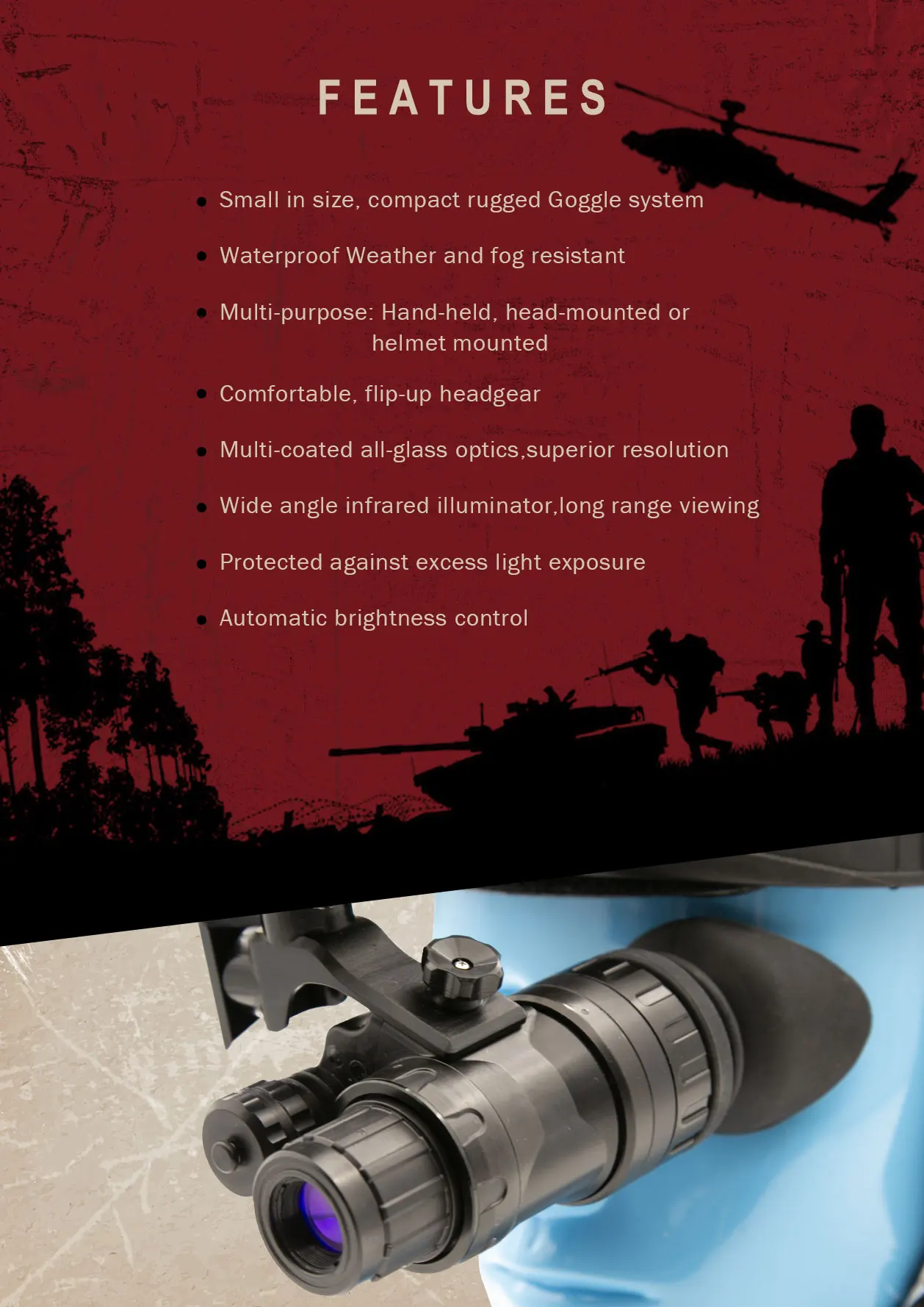 Multifunctional Handheld Night Vision Monocular Gen2+ Night Vision