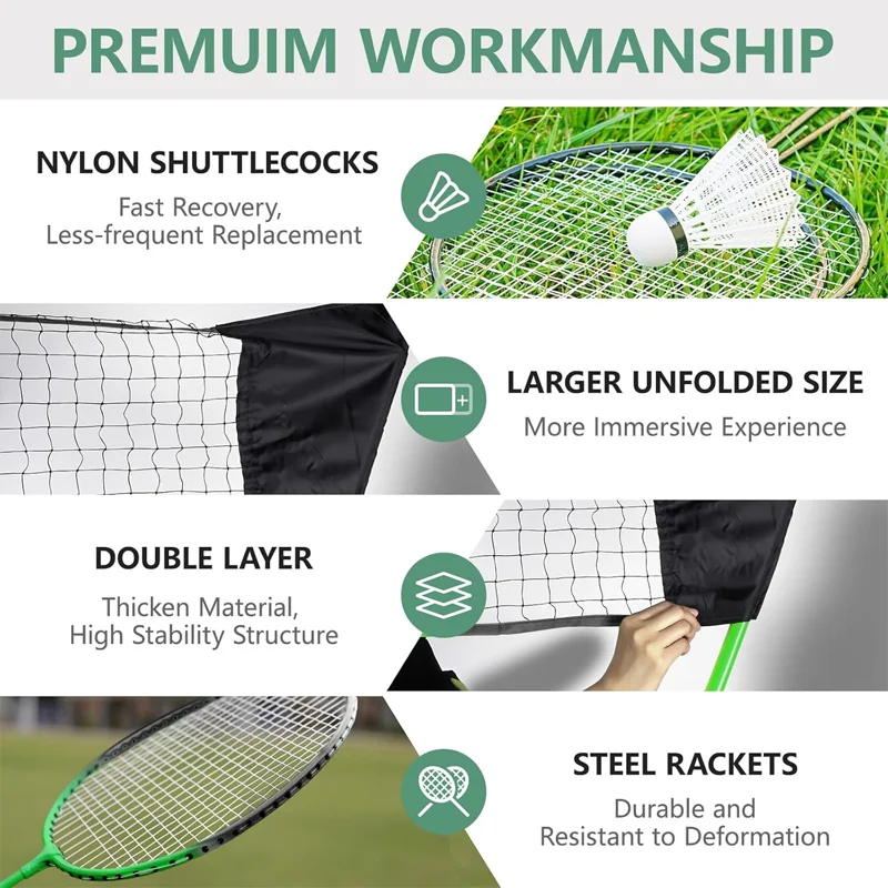 Wholesale Portable Mini Badminton Set Portable Nets for Mini Courts