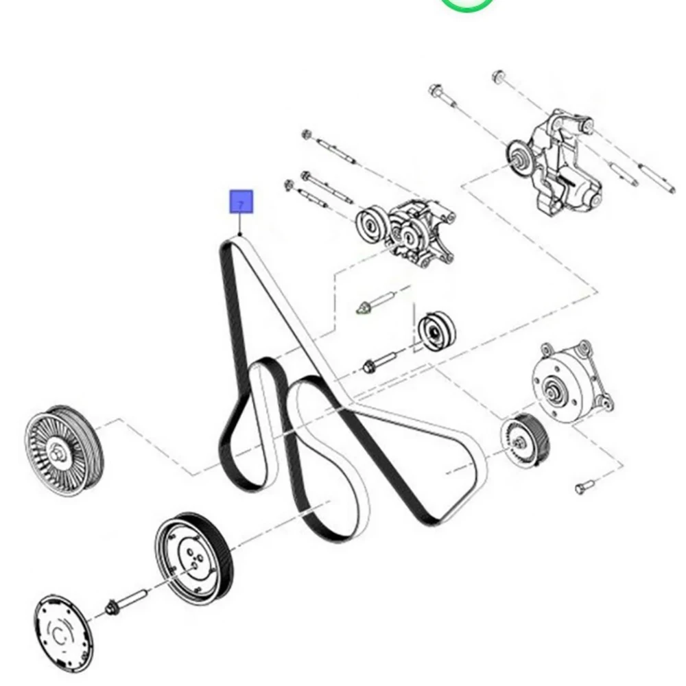 Drive Belt 1720651 AB396C301AB Alternator V-Belt Car V-Ribbed Drive Be... — 2