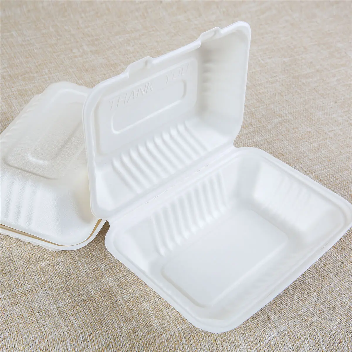 Biodegradable disposable food clamshell / 3 5 compartments food box / tray