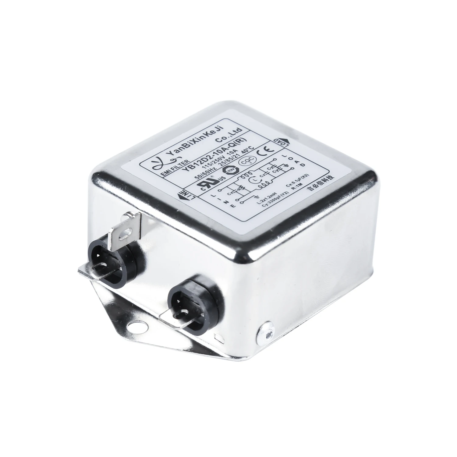 EMI-Netzfilter CW1B-10A-L – Einphasig, 125/250V, 10A, Für Schaltnetzteile & Medizinische Geräte, Kompakt Interferenzfilter 250V Schaltnetzteil