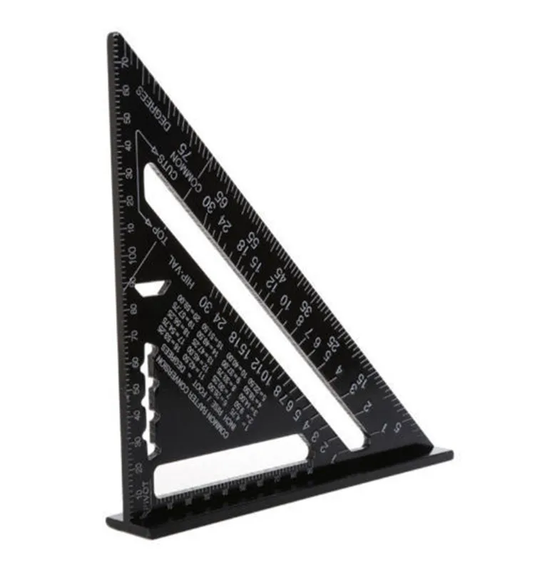 7 Inch Triangular Ruler Aluminum Alloy Metric Measuring Ruler Woodworking  Try Square Triangle Angle Protractor Angle Ruler - Buy 7 Inch Triangular Ruler  Aluminum Alloy Metric Measuring Ruler Woodworking Try Square Triangle