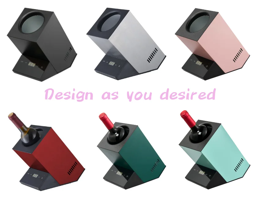 Luxury Design Bottle Freezer Custom Wine Chiller Electric Portable Wine