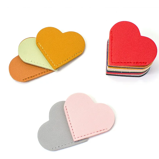 Leather Bookmarks for Women with Heart Shape Corner Page Book Marks for Women