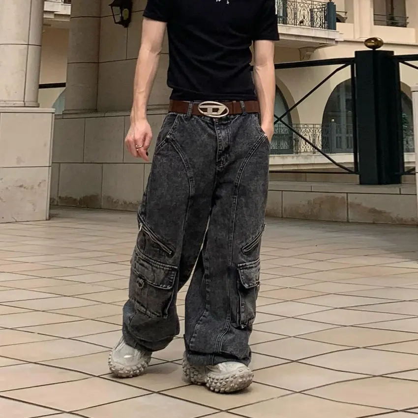 custom new baggy pantalones vaqueros para