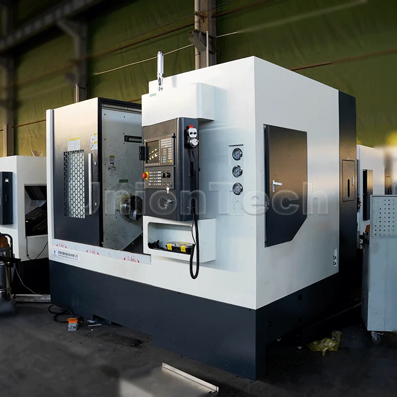 UnionTech TCK56 TCK63 Horizontal CNC Lathes with Slant Bed Turning and Milling for Composite Metal Processing