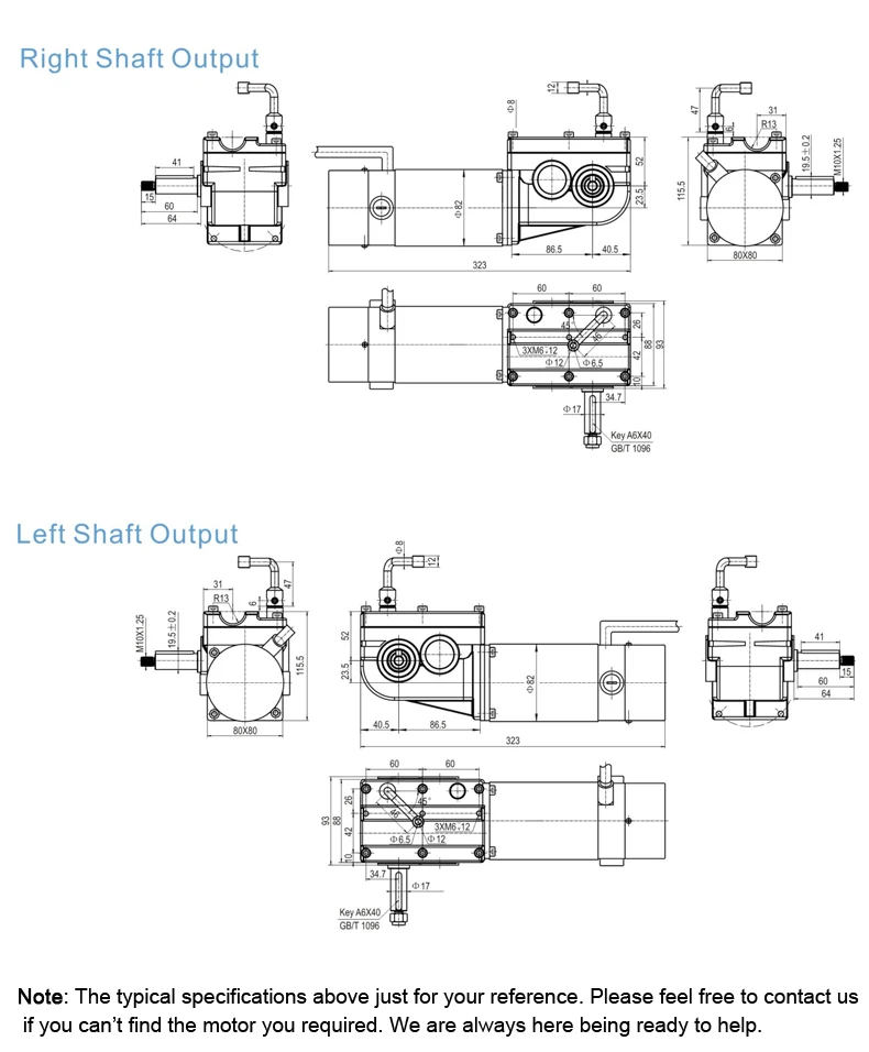 Linix High Torque Electric Wheelchair Motor 88mm 24v 340w Brush Dc