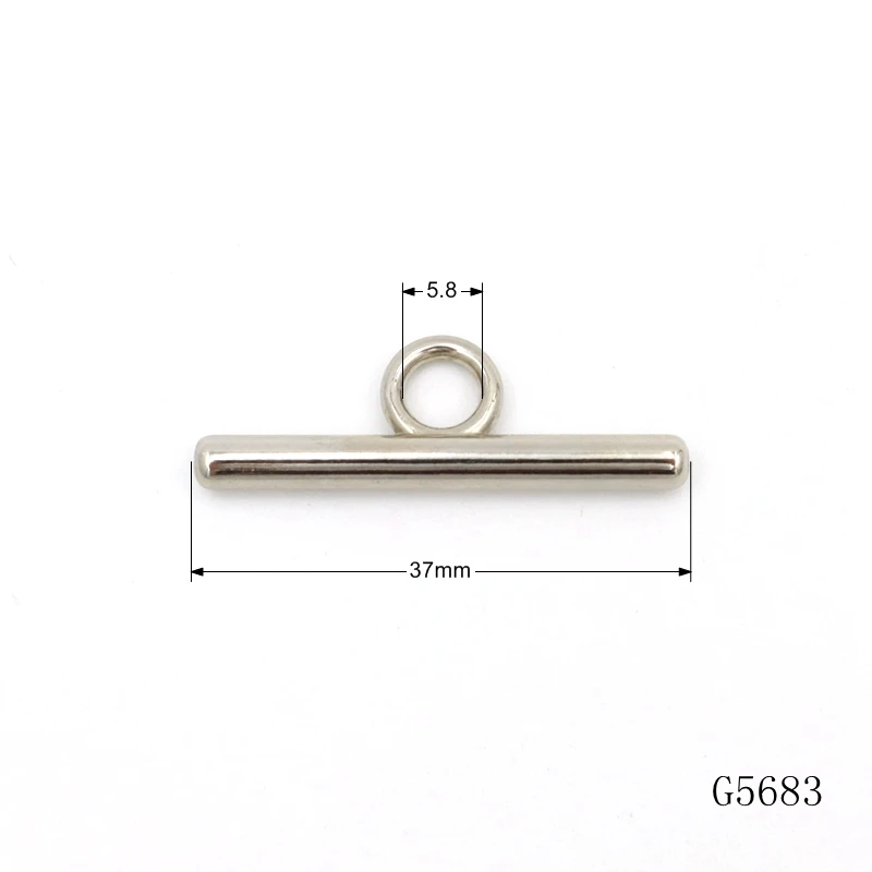 Different Size Toggle Clasp Zinc Alloy Metal T bar  with Eyelet for Purse and Bag