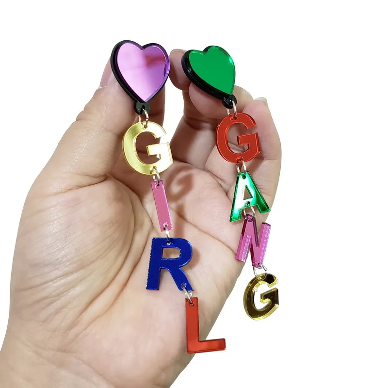 Let Us Dance Gang Girl Earrings Colorful English Alphabet Earrings Fashion Cartoon Acrylic Jewelry Buy Acrylic Colorful Jewelry Jewelry For Women Earrings Letter Cartoons Earrings Product On Alibaba Com