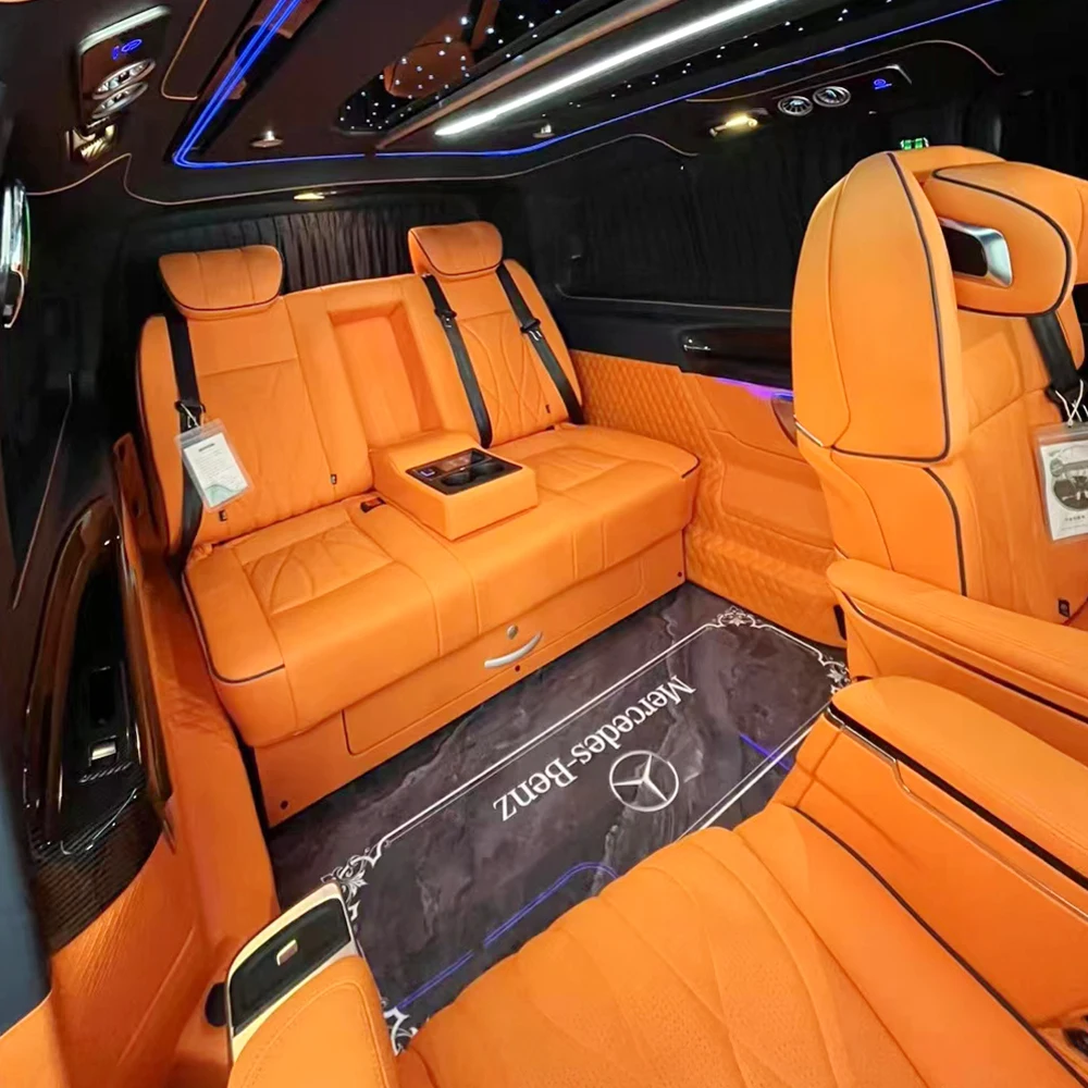 Custom MPV Vip Hiace Modified Accessories Luxury Car 7 Seat Covers for Benz Alphard Sienna Mercedes Viano W639 447 Sprinter GMC