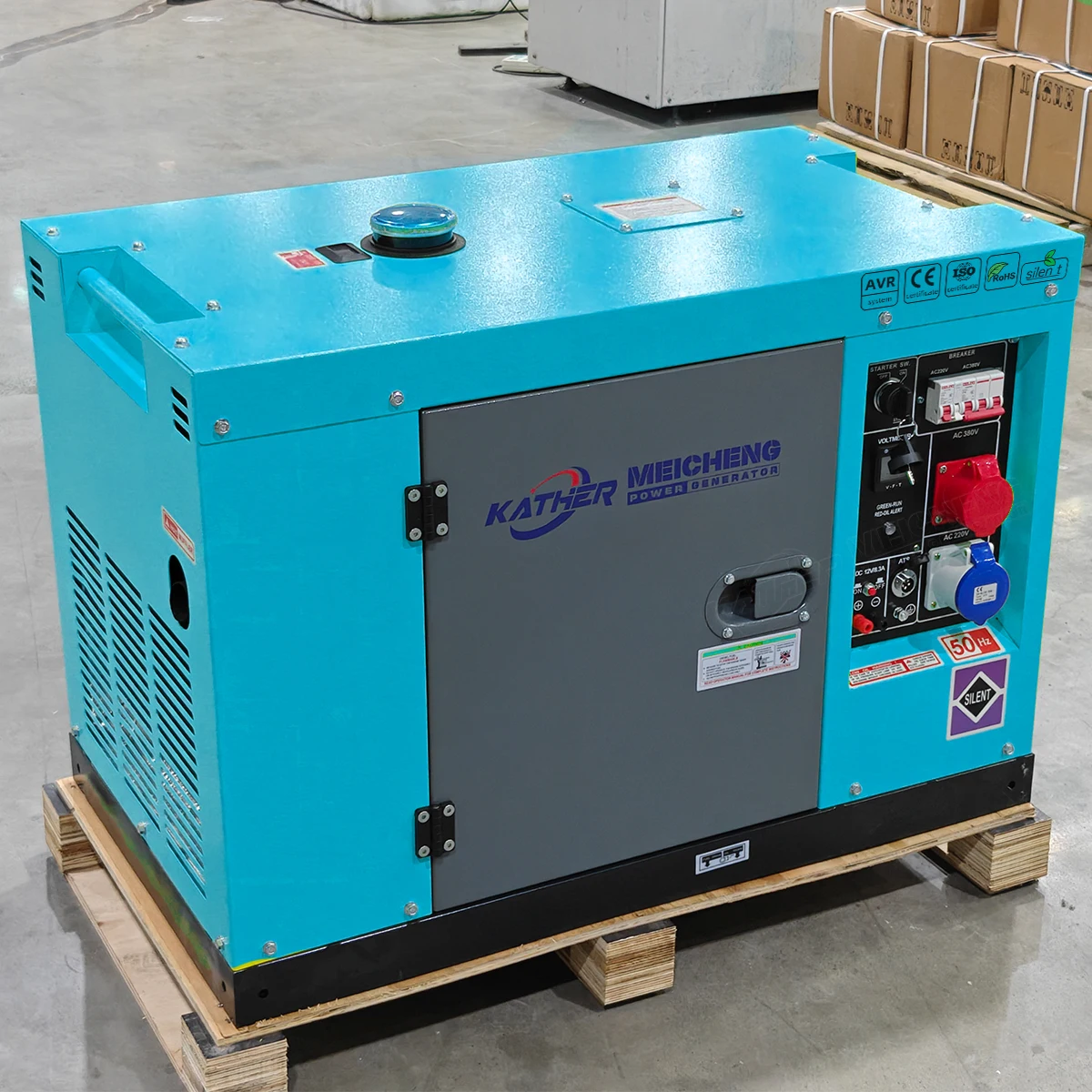5KVA 8KVA 10KVA 12KVA 15KVA Silent Diesel Generators Set 110V 240V 380V 1 Phase/3 Phase Portable Mobile Type Generador Diesel