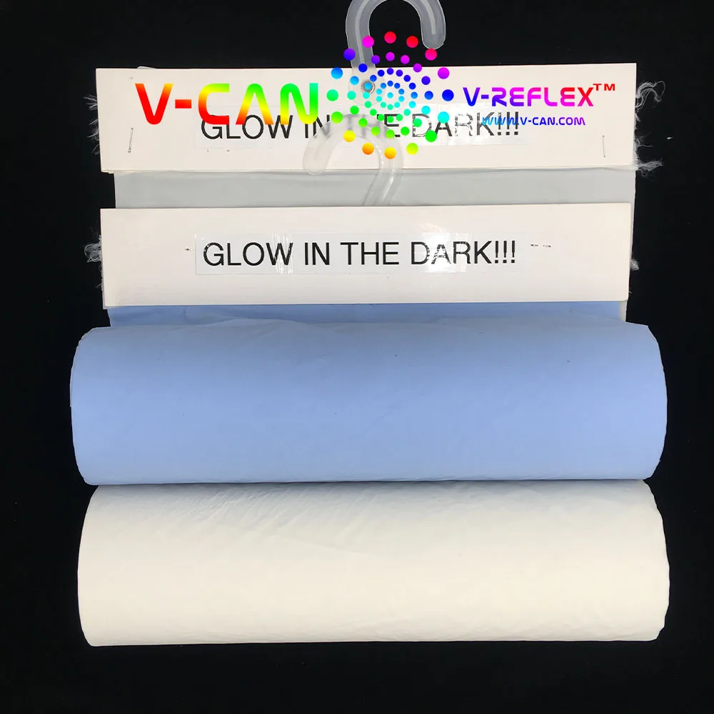 Glow in the Dark Green Color Luminous Reflective Fabric Nylon Material Reflective Iridescent Fabric Soft for Stylish Clothes