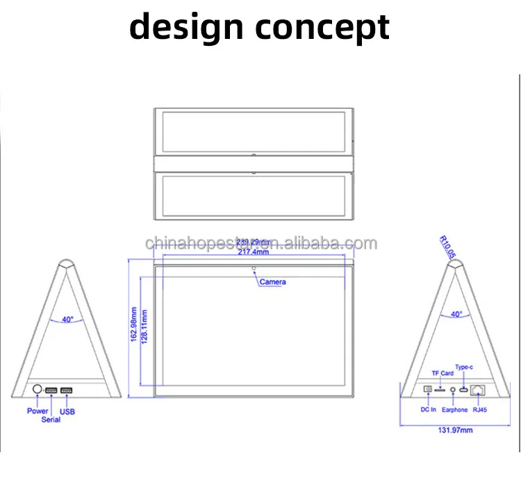 10 Inch Dual Screen Digital Signage Touch Screen Nfc Poe Android