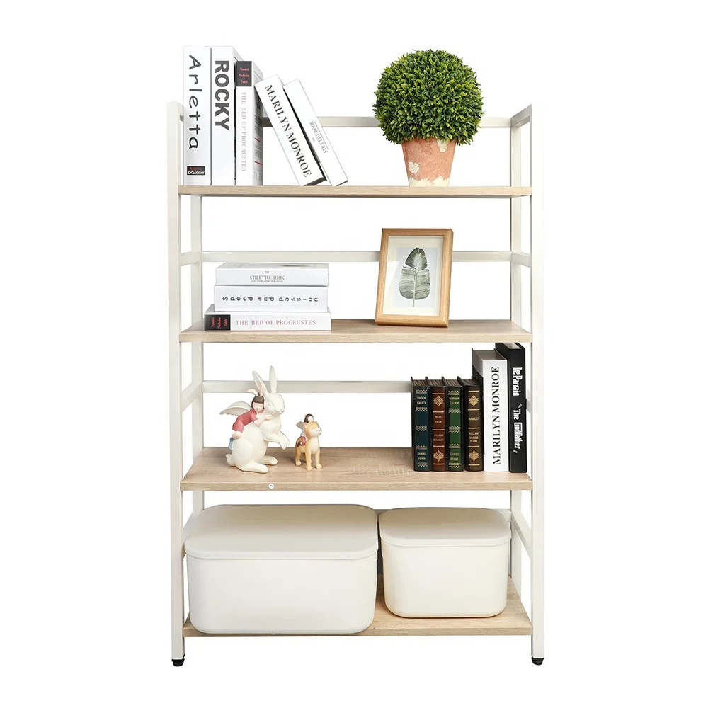 Multipurpose 4 Tier White Open Steel Construction Bookcase Shelves Sturdy Durable Display Storage Bookshelf Buy Easy Assemble Shelf Wooden 4 Tier Bookshelf Detachable Wooden Bookshelf Product On Alibaba Com