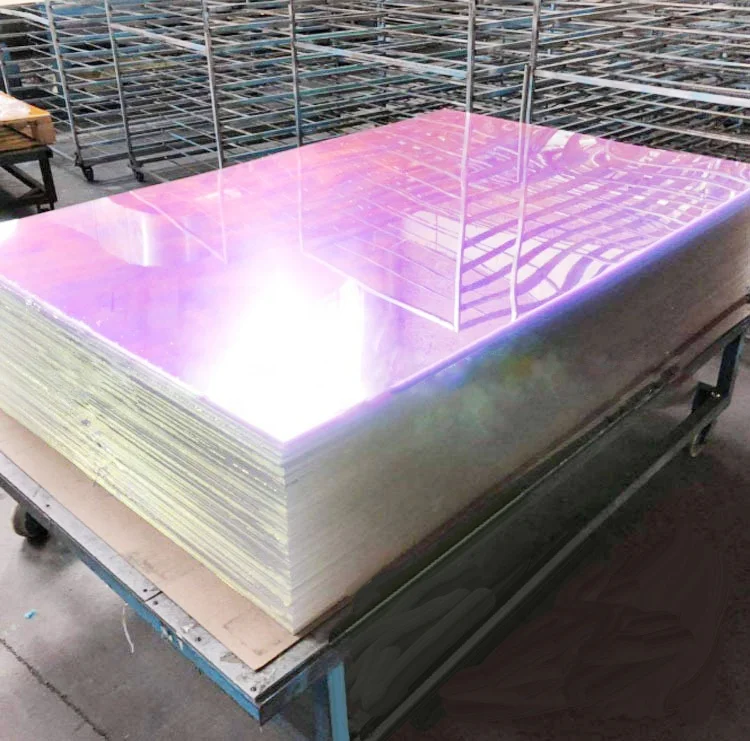 Factory Price Customized Holographic Iridescent Acrylic Sheet rainbow Plexiglass